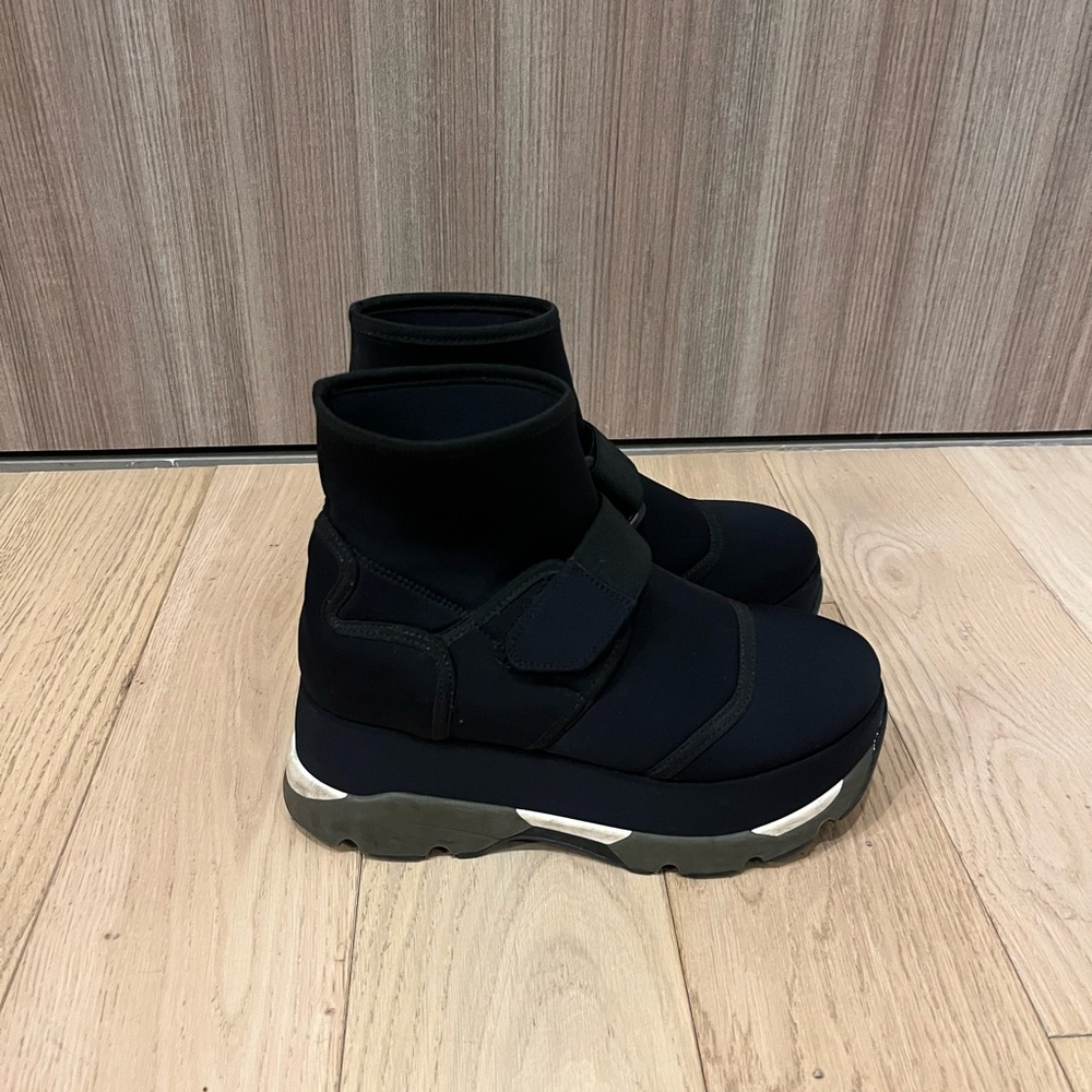 Marni Black Neoprene Platform Hightop Sneaker Ankleboots